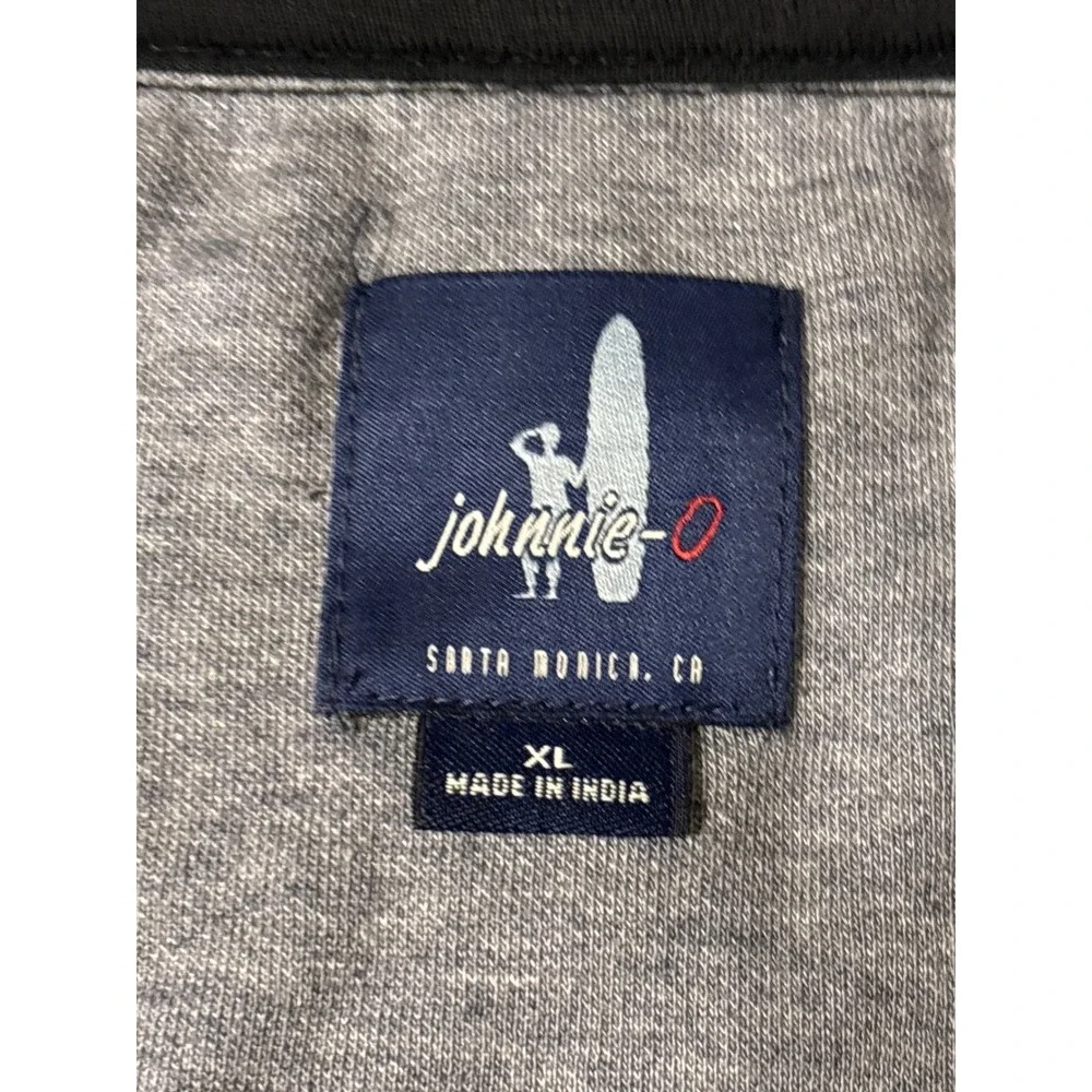 Johnnie-O Quarter Zip Pullover Mens XXL Black NEW Contrast Trim Mock Neck Prep